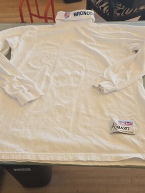 NFL Broncos White Long-Sleeve Tee by MaxIT